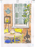 Tea Room Patio 2 large print - Print by Brenda Bielicki - Martello Alley