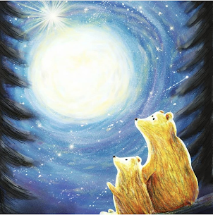 Bears in Moonlight - Painting by Heidi Larkman - Martello Alley