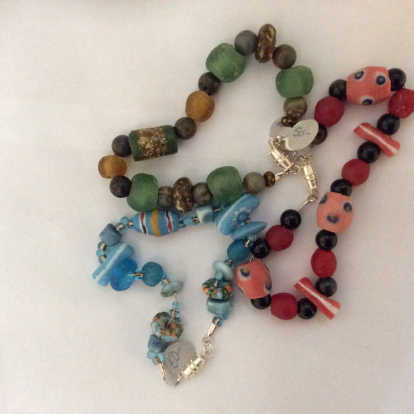 LWB 1 African Recycled Bottle Beads - Jewellery by Leslie Welfare - Martello Alley