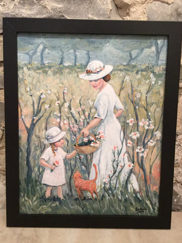 Gathering Spring Flowers large card - Card by Brenda Bielicki - Martello Alley