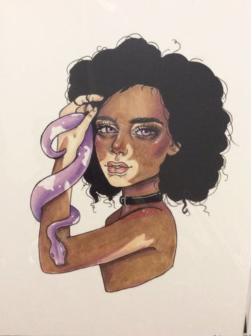 Winnie Harlow Kyla Mayne Print - 8x10 print by Kyla Mayne - Martello Alley
