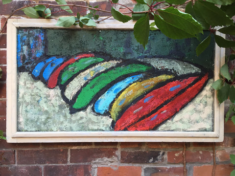 The Canoe Rental at Bon Echo - Jardin'Art (Art in a garden) by David Dossett - Martello Alley