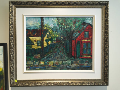 Behind 120 Ellerbeck - Painting by David Dossett - Martello Alley