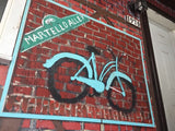 Blue Bicycle in Martello Alley - Outdoor art - screen by David Dossett - Martello Alley