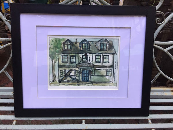 Portsmouth Tavern - original watercolour framed - Watercolour original by David Dossett - Martello Alley