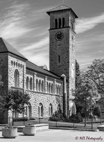 Queen's University Grant Hall - B&W print 11 x 15 inches - 11 x 15 inches by Nicole Couture-Lord - Martello Alley