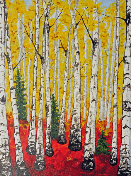 Birch Forest 1 - Print 8 x 10 by Cathie Hamilton - Martello Alley