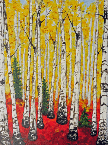 Birch Forest 1 - Print 8 x 10 by Cathie Hamilton - Martello Alley
