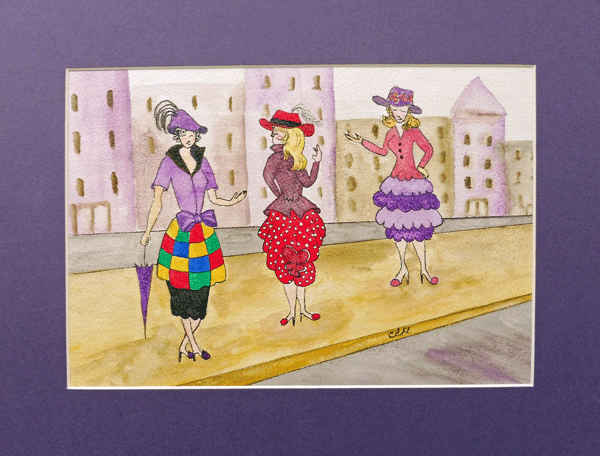 Out & About - Print by Cathie Hamilton - Martello Alley