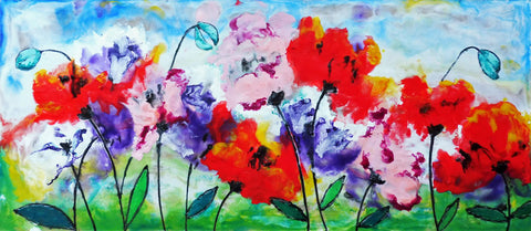 Sunshine Poppies - Print 8 x 10 by Cathie Hamilton - Martello Alley