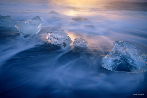 Small ice sculptures at sunrise - print 8x10 - 8.5x11 inches prints by Nicole Couture-Lord - Martello Alley