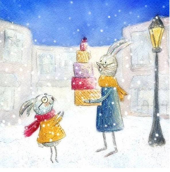 Card- Looks like the bunnies went shopping - Greeting Card by Heidi Larkman - Martello Alley