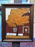 House with Maple - Painting by David Dossett - Martello Alley