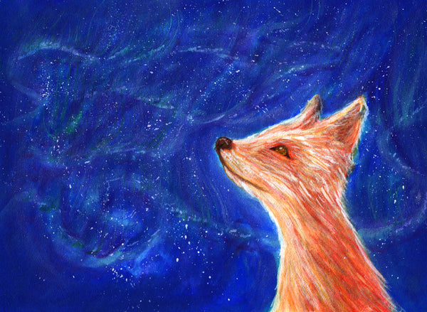 Starry Night Fox print - Print by Heidi Larkman - Martello Alley