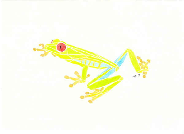 Frog Card - Wesley's Watercolour - Greeting card by Wesley Dossett - Martello Alley