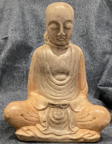 Monk in Meditation Statue Hand-cast concrete