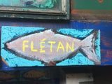 Flétan vintage sign -  by David Dossett - Martello Alley