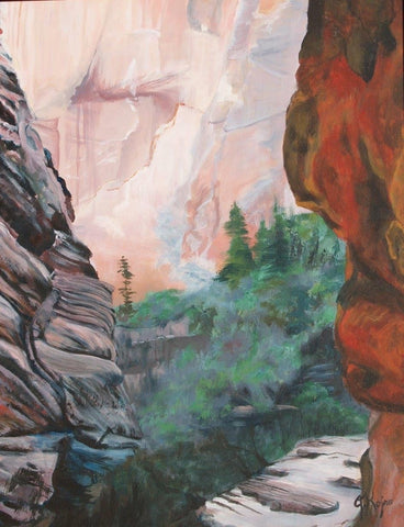 Canyon Trail - Original Julie Kojro -  by Julie Kojro - Martello Alley
