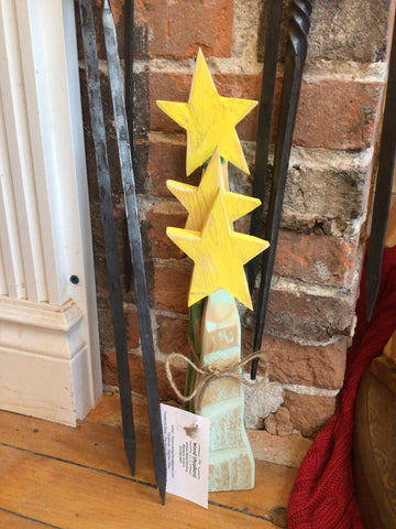 Christmas Trees with Star Set of 3 by the Wood Shepherd