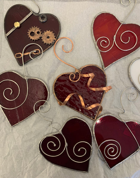 Our Cottage Glass:  Stained Glass Heart