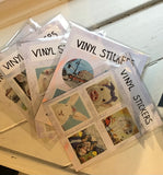 4 pack of vinyl stickers by Lucy De Sousa