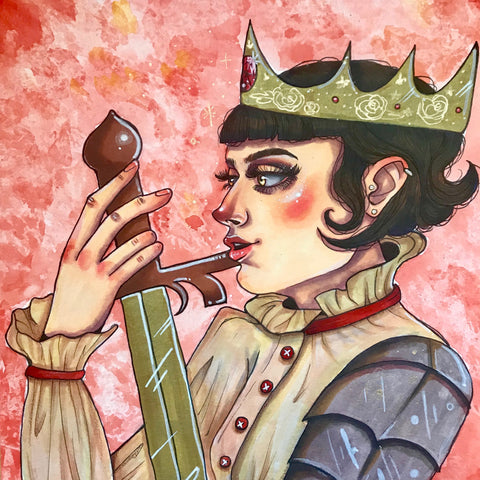 Knighted - original painting by Kyla Mayne