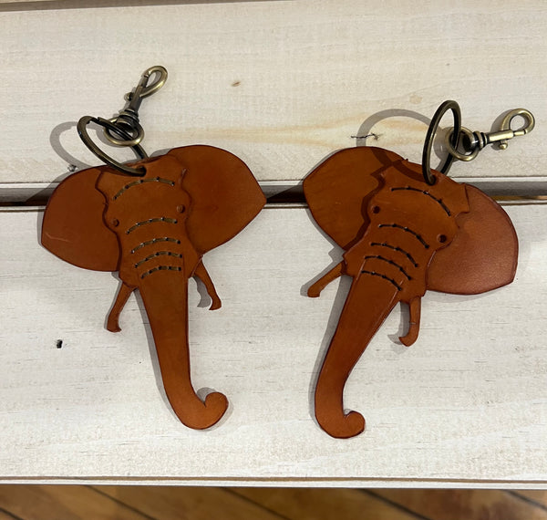 Leather Elephant keychain by Ars Libri