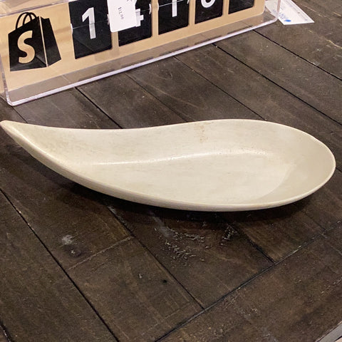 Concrete small teardrop serving dish