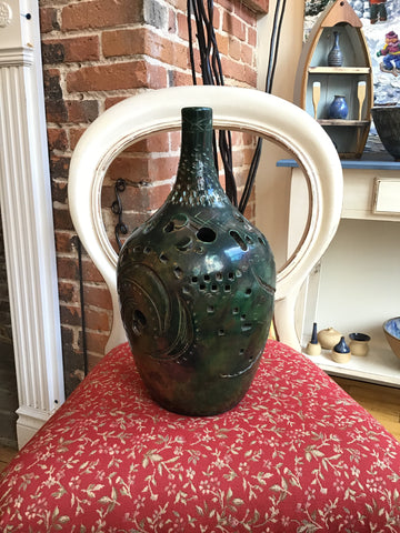 Large raku vase - Pottery by Owen Davies - Martello Alley