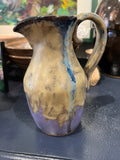 One-of-a-kind Pitcher in tan and purple glazes