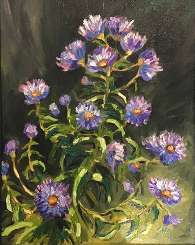 Asters - original art by Pat Shea