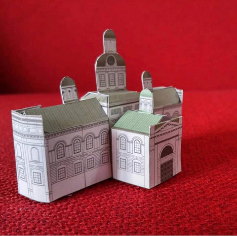 Kingston City Hall Papercraft Model - papertoy by Nick Csernak - Martello Alley