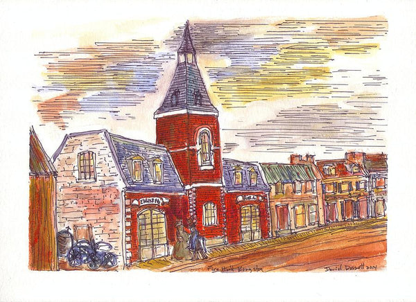 Fire Hall Kingston - small card - Greeting card by David Dossett - Martello Alley