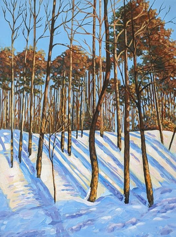 Winter Light and Shadows - original painting by Rosalyn Insley
