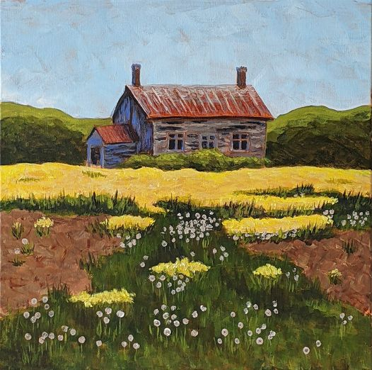 Mother Nature Reclaiming the Earth - original painting by Rosalyn Insley