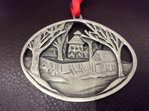 Pewter Christmas Ornament - Christmas Eve at the Victoria Park Rink by Cindy Johnson