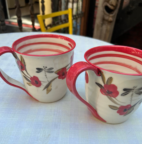 Red Poppy Wide Mug