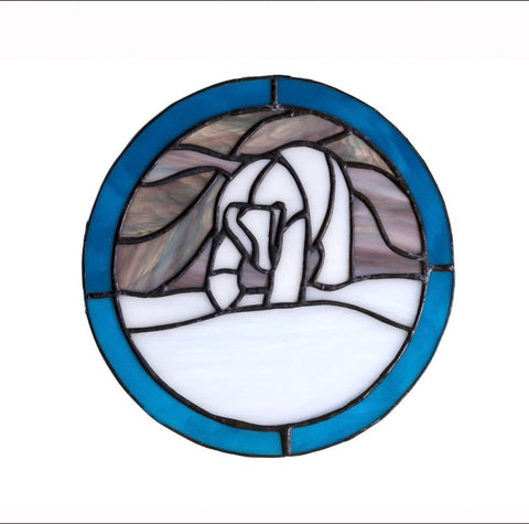 Stained Glass - Polar Bear (print) - Print by Alistair Morris - Martello Alley