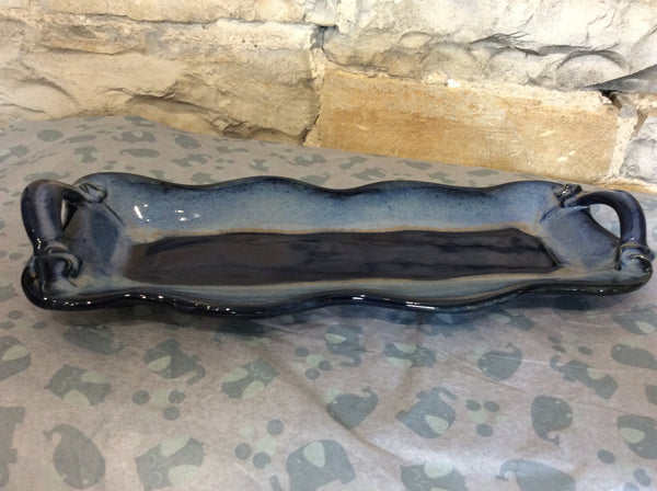 Funky Tray Blue by Maxwell Pottery