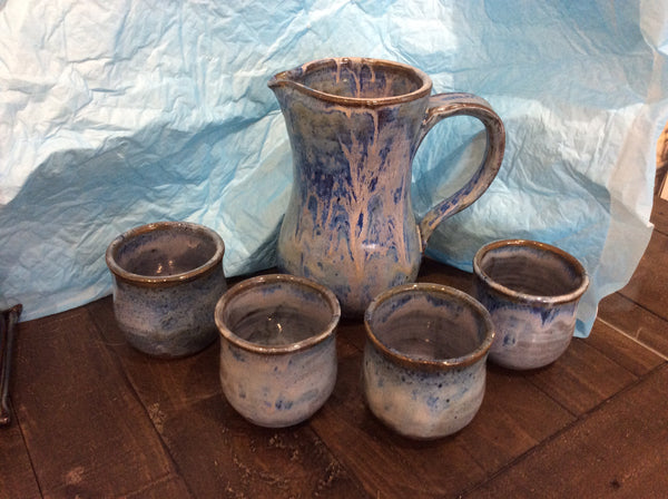 Pitcher and 4 Juice cups Set