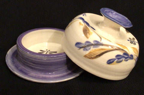 Lavender Windmill of Provence - covered butter dish