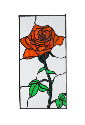 Stained Glass - Red Rose (print) - Print by Alistair Morris - Martello Alley