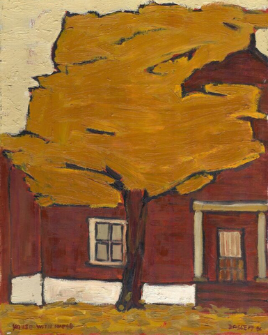 House with Maple print - Painting by David Dossett - Martello Alley