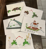 One-of-a-kind Sea Glass Cards by Gail