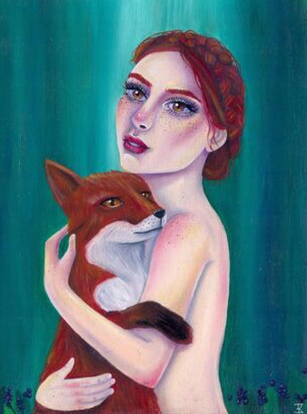 Fox Twins print by Kyla Mayne - 8x10 print by Kyla Mayne - Martello Alley