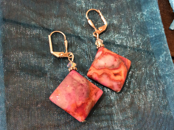 Pink stone Earrings
