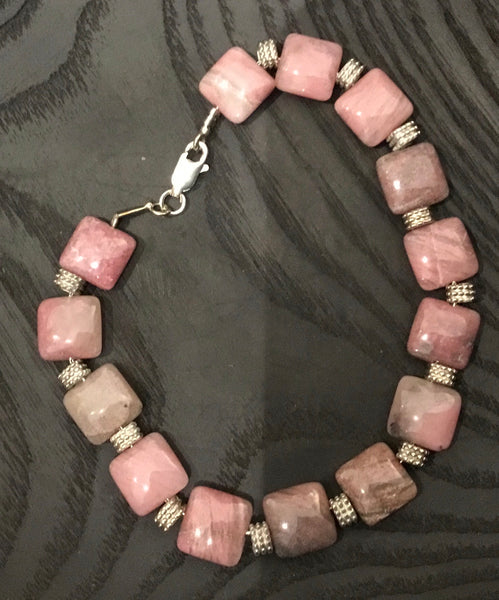 Pink Rhondonite bracelet