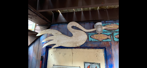 Swan on barn board - Outdoor art by Penny Gorman - Martello Alley