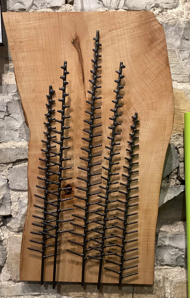 Charcuterie board with 5 trees storage rack sculpture, Art and function