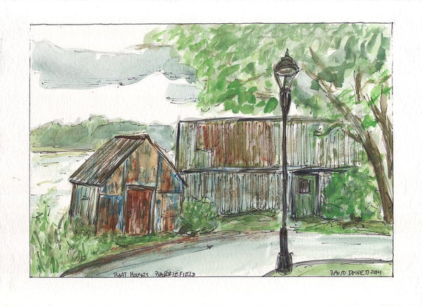 Boat Houses Barriefield - Print by David Dossett - Martello Alley